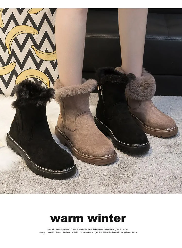 Winter Women's Casual Snow Boots Warm Non-slip Thick Soled Boots