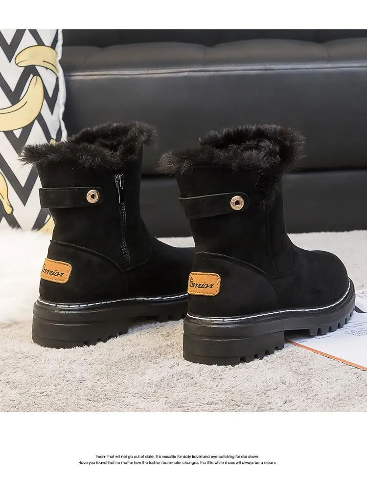 Winter Women's Casual Snow Boots Warm Non-slip Thick Soled Boots