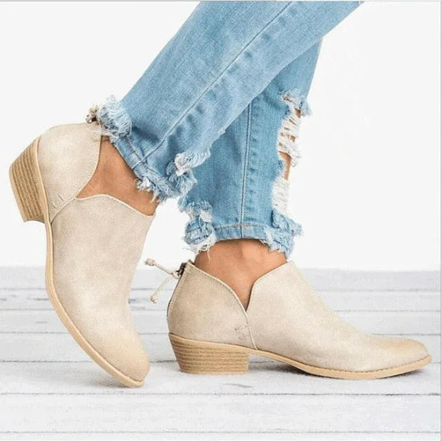 Women Winter Boots Slip On Women Causal Ankle Boots Platform Shoes