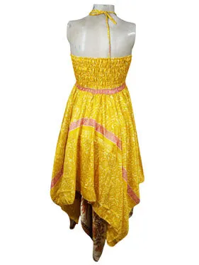 Women's Yellow Bohemian Beach Sundress S/M